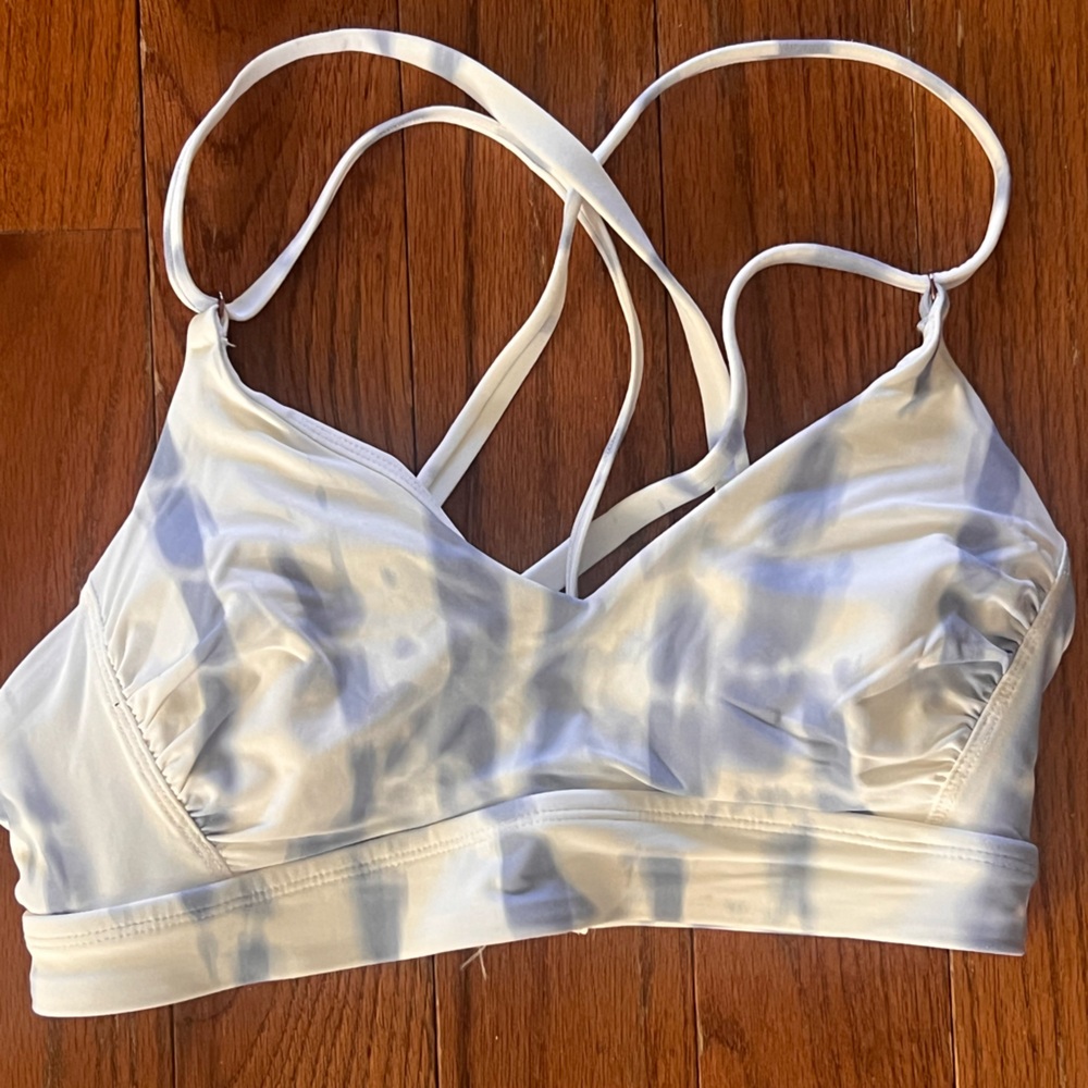 Calia White and Blue Activewear Top
